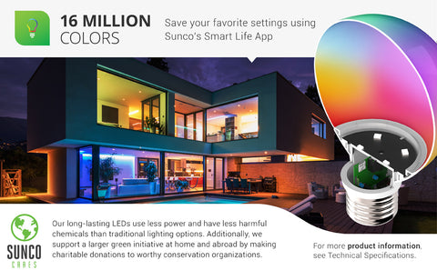 sunco lighting led light bulb convenient G25 led smart bulb provides various color choices when you pair with the smart life app over WiFi to your smart phone or tablet this LED Smart Bulb, G25, Color Changing, Dimmable is compatible with Amazon Alexa and Google Assistant for voice control