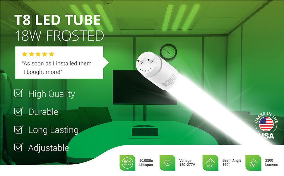 T8 LED Tube Lights, Frosted LED LIGHTING SUNCO – Sunco Lighting