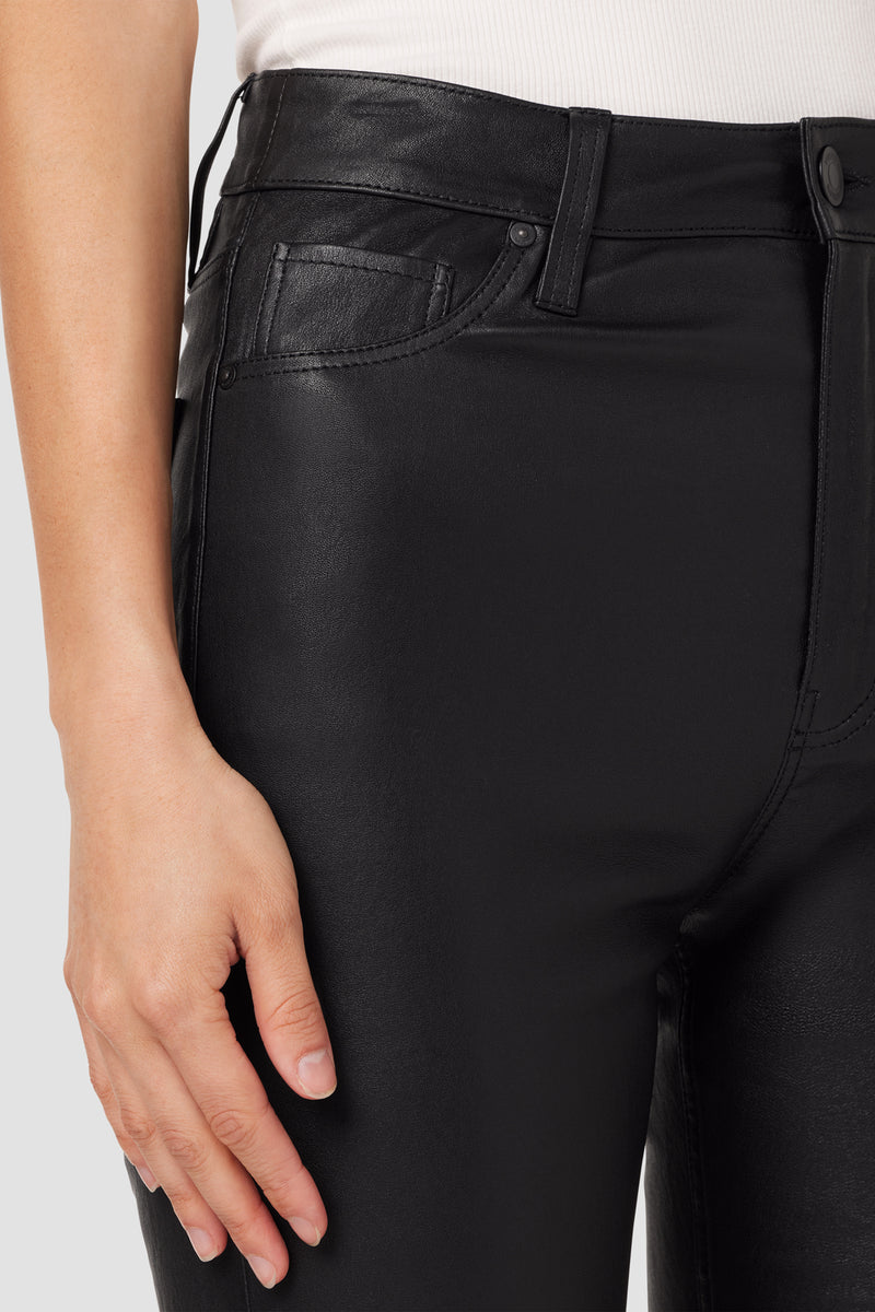 Faye Ultra High-Rise Bootcut Leather Pant | Premium Italian Fabric