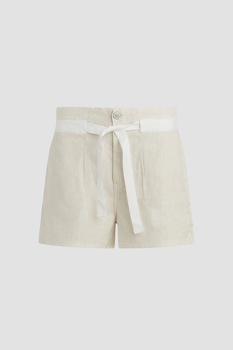 Paper Bag Short EGRET / 25 | Premium Italian Fabric | Hudson Jeans