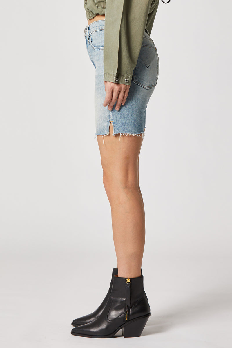 denim biker short