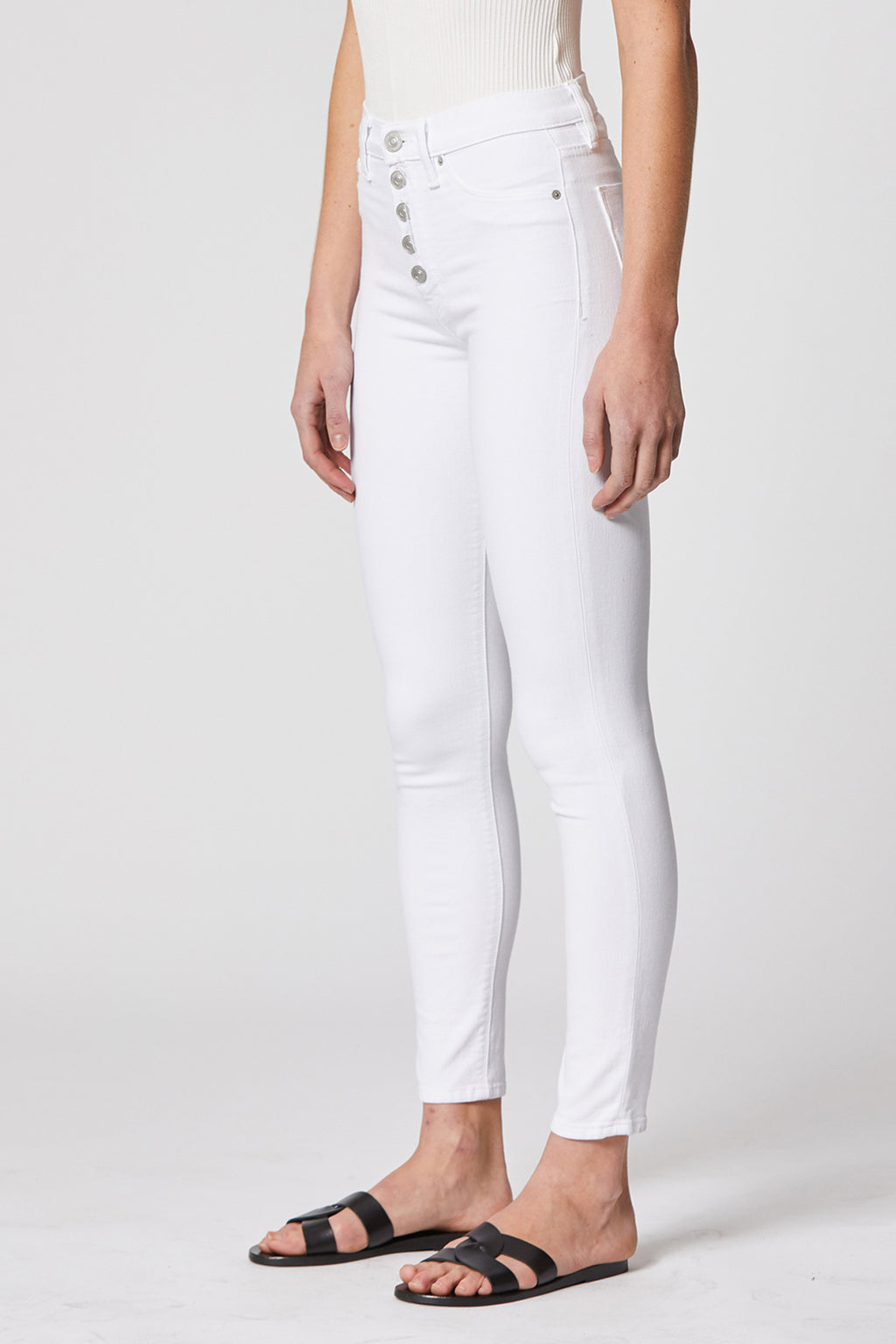 hudson barbara white jeans