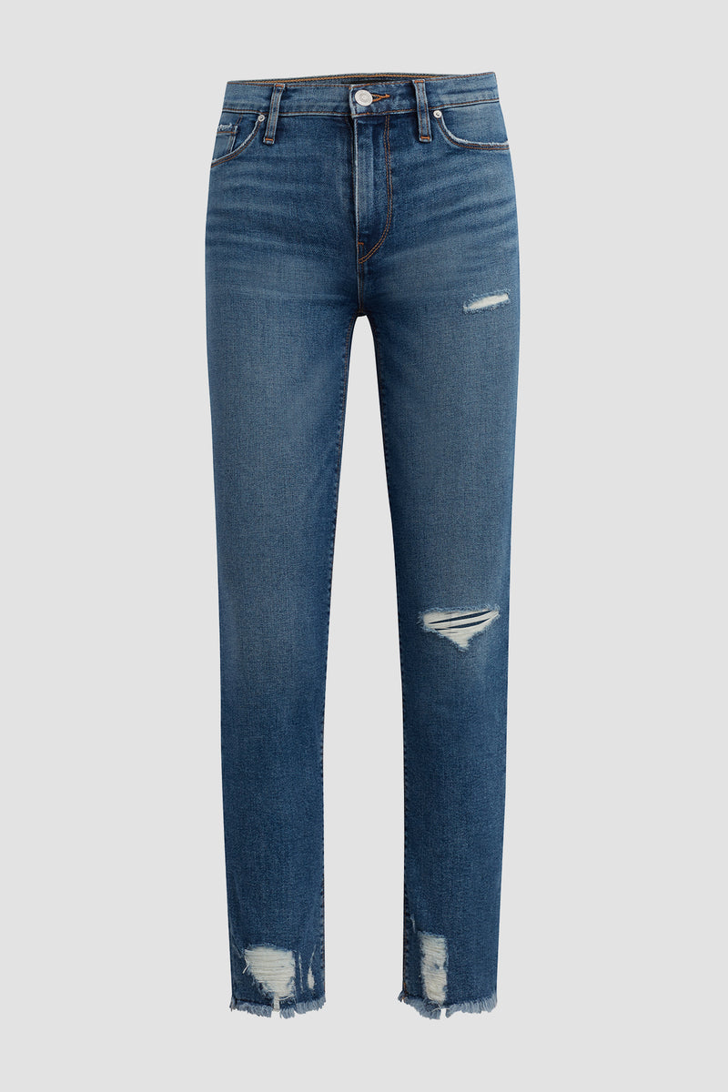 Nico Mid-Rise Straight Crop Jean | Premium Italian Fabric