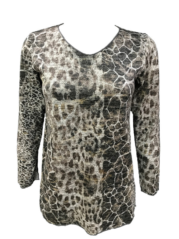 Merrow Edge Safari Hacci V-Neck - David Cline Online