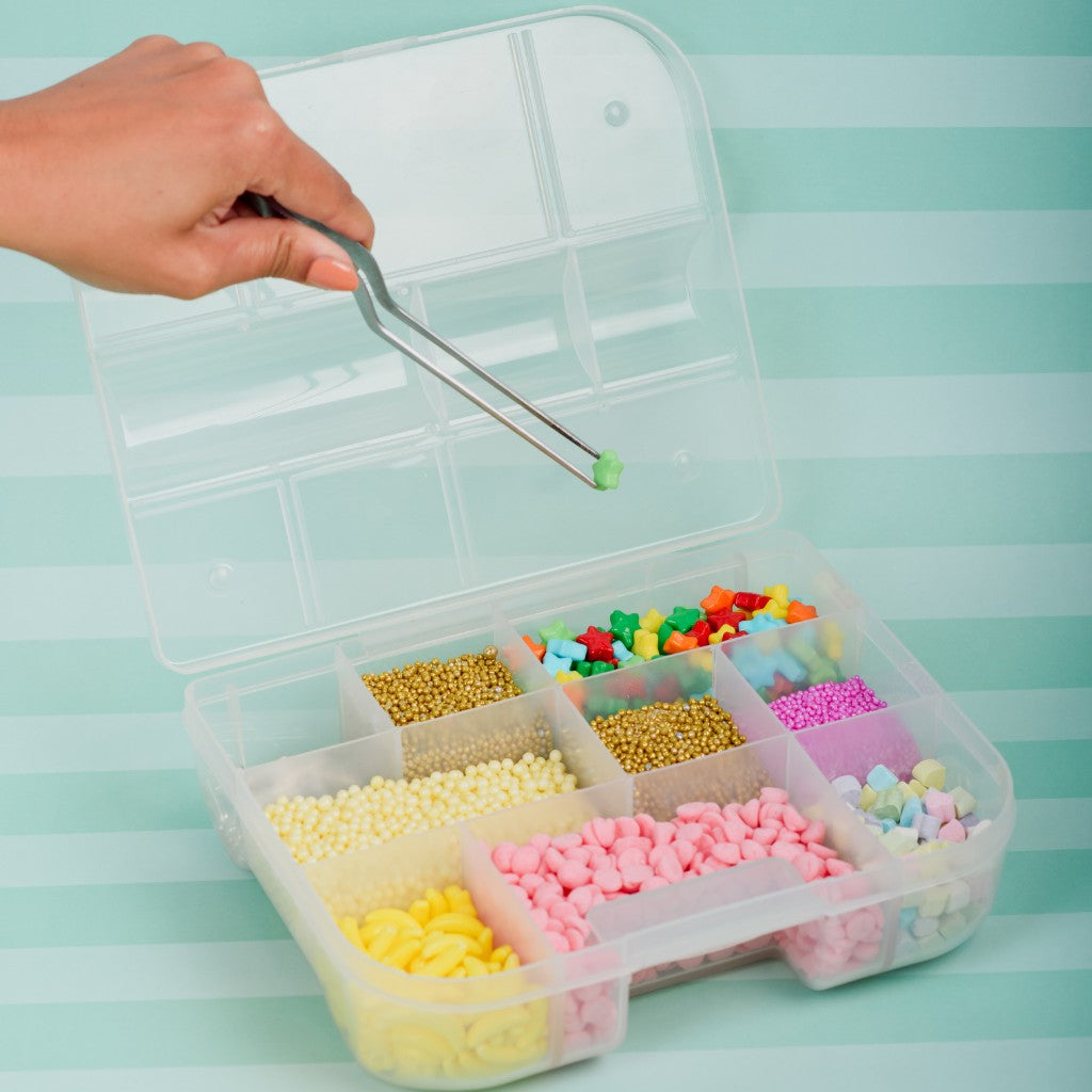 Caja Redonda Multiusos Divisoria para Sprinkles, Confitería o Bordado 1 pza IA