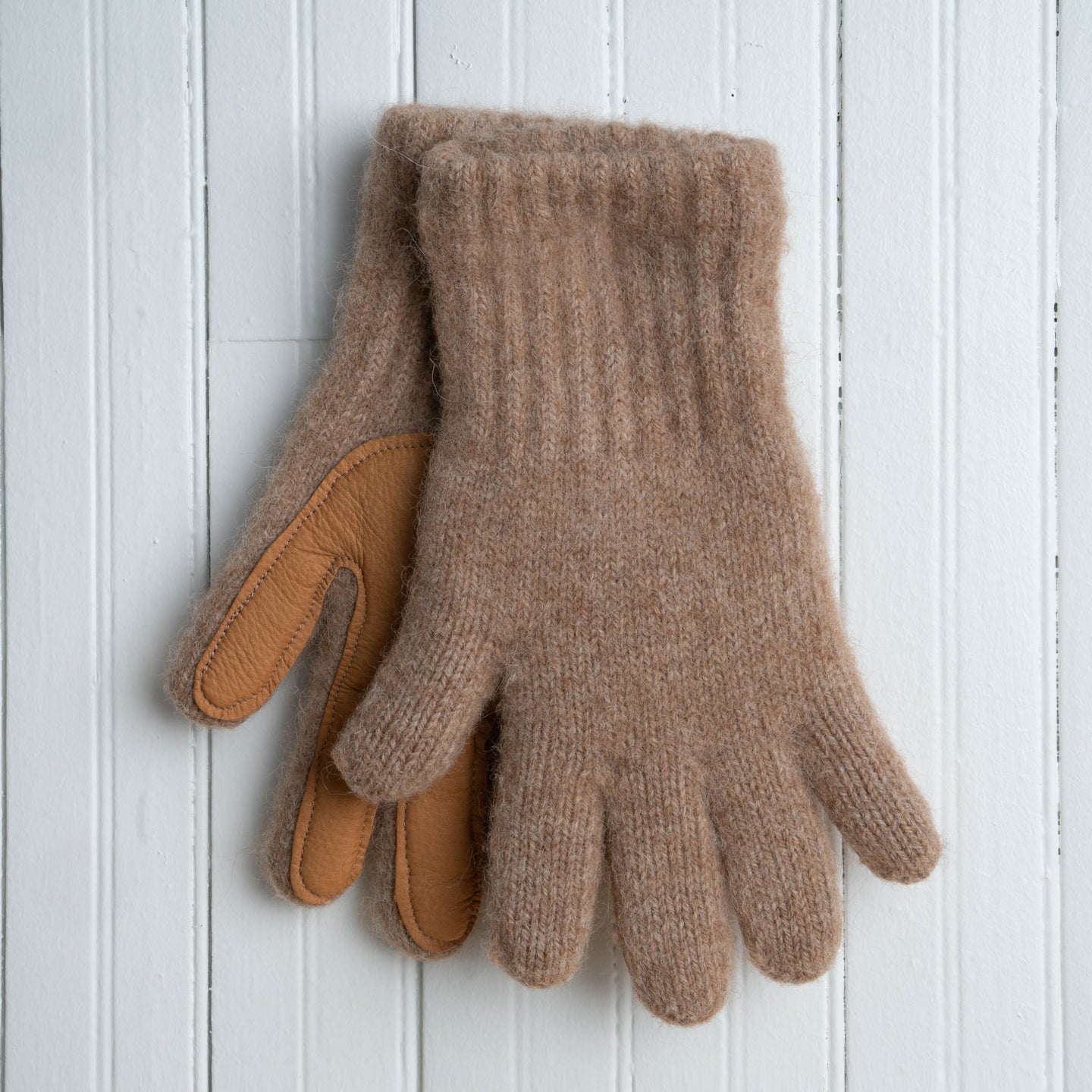 wool gloves with leather palms