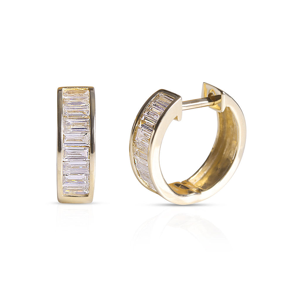 SALT. Fine Jewelry | INSET BAGUETTE DIAMOND EARRINGS