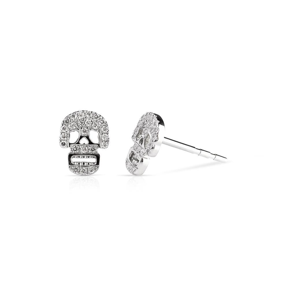 diamond skull earrings