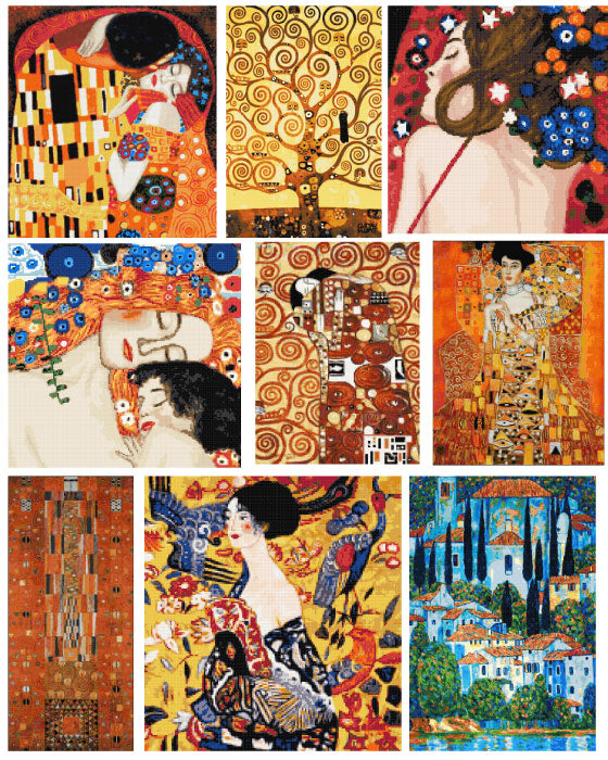 Klimt cross stitch