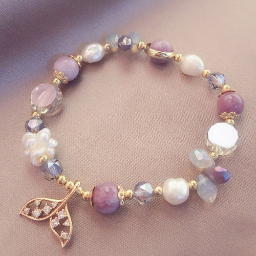 Colorful Mermaid Tail Crystal Bracelet