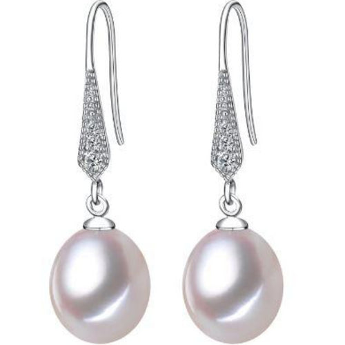 Freshwater Pearl Drop Earrings White