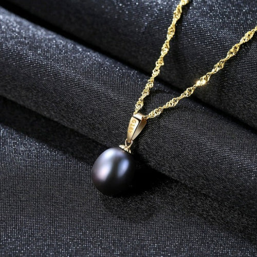 18K Gold Chain Freshwater Pearl Pendant
