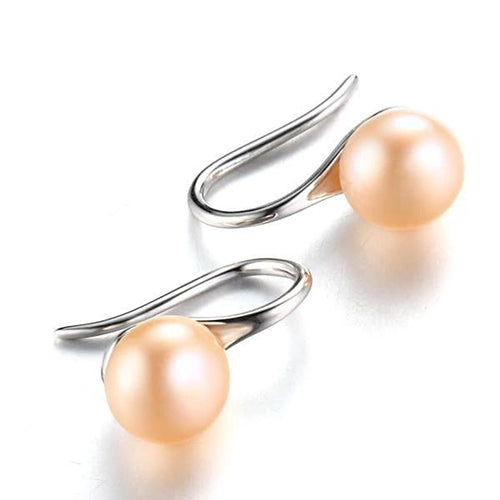 Sterling Silver Freshwater Pearl Earrings Pink