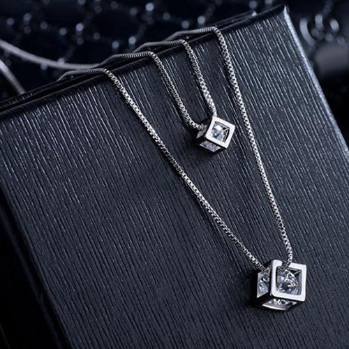 Two Cubes Crystal Pendant