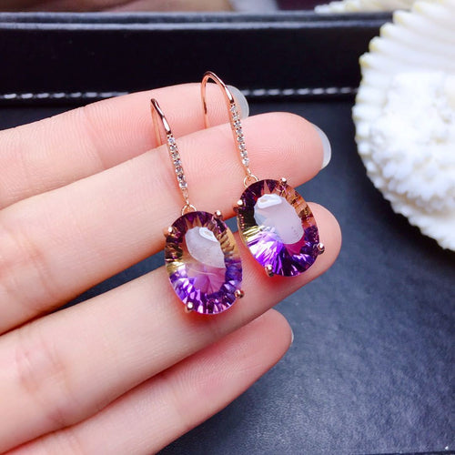 925 Sterling Colorful Crystal Earrings