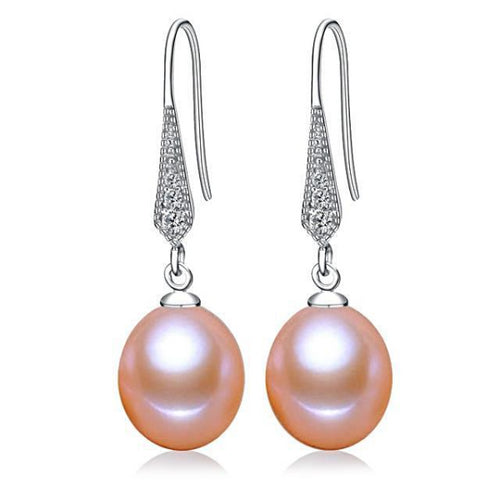 Freshwater Pearl Drop Earrings Pink