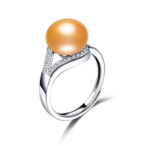 Bright Gold-Luxury Freshwater Pearl Ring