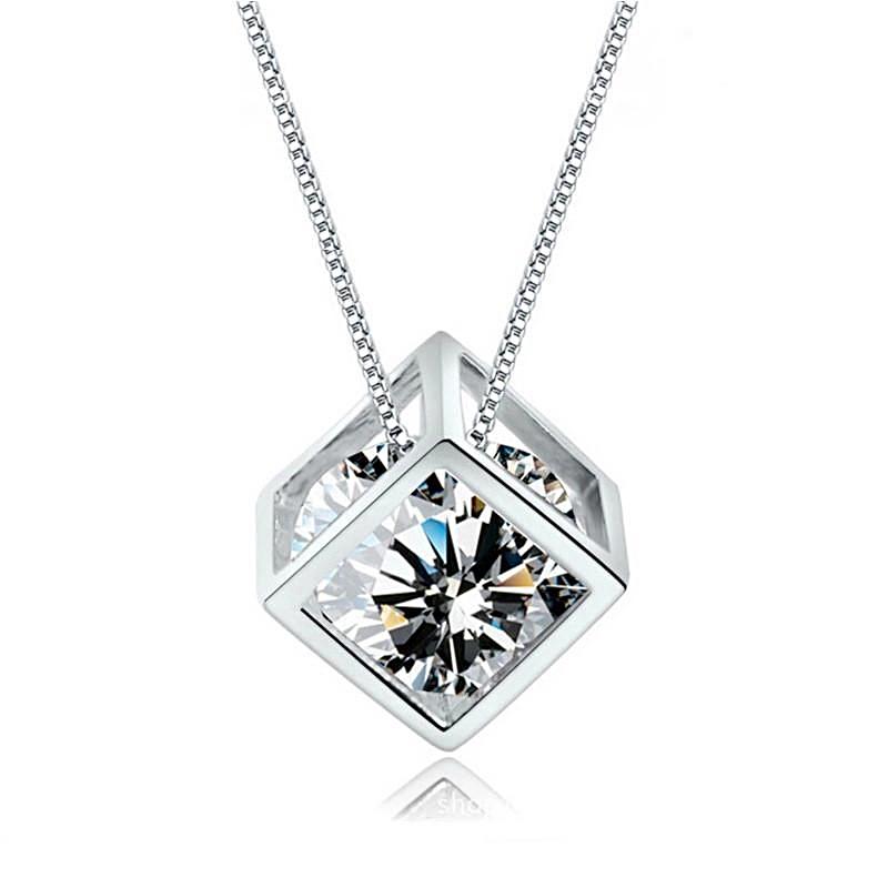 Crystal Cube Necklace - trinkets.pk