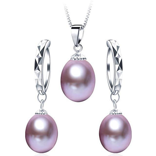Water Drop Freshwater Pearl Necklace Set