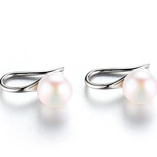 Sterling Silver Freshwater Pearl Earrings White