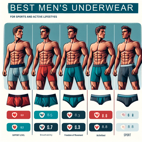 comparison chart best mens underwear for sports and active lifestyles