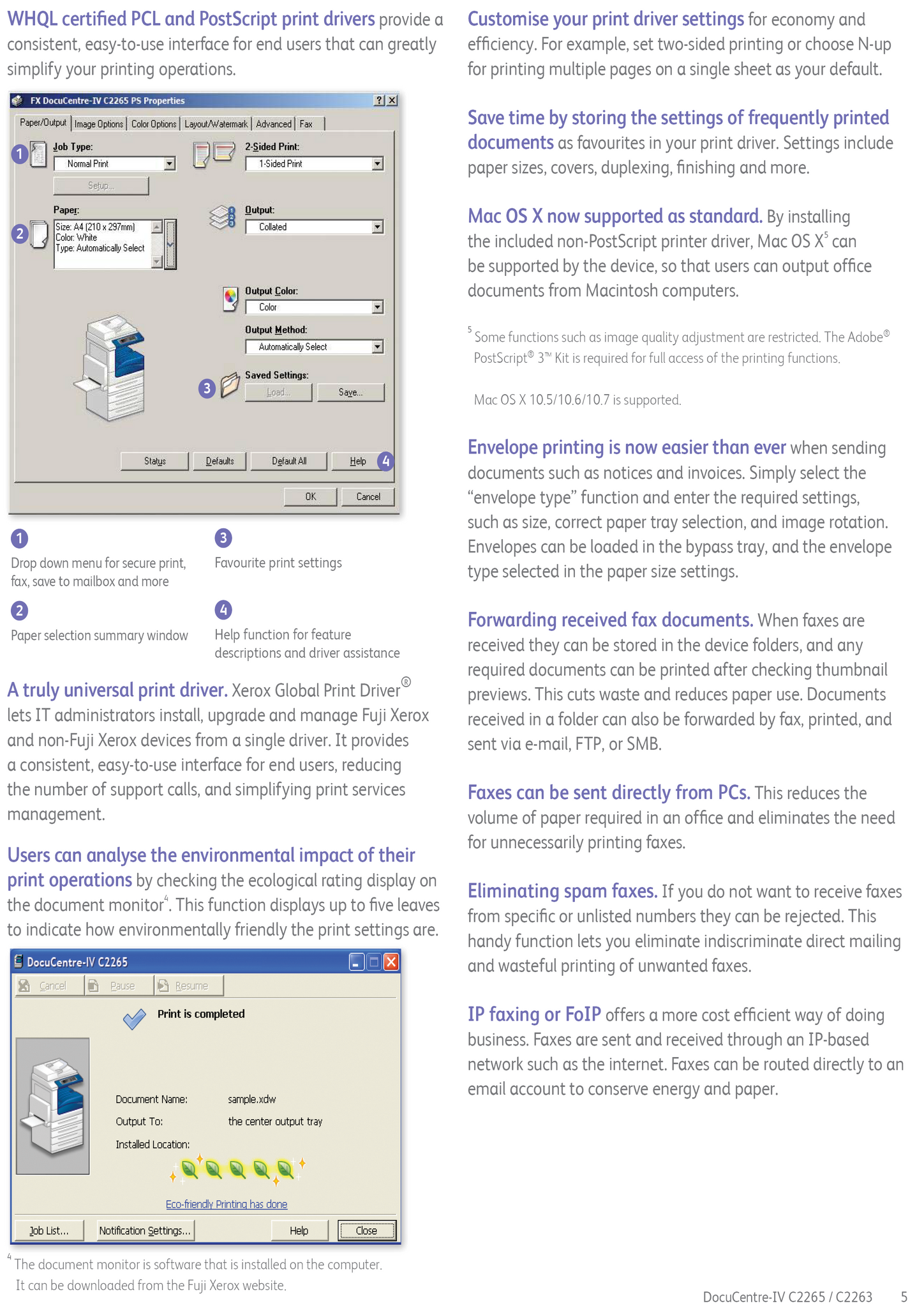 fuji xerox docucentre iv c2263 driver download