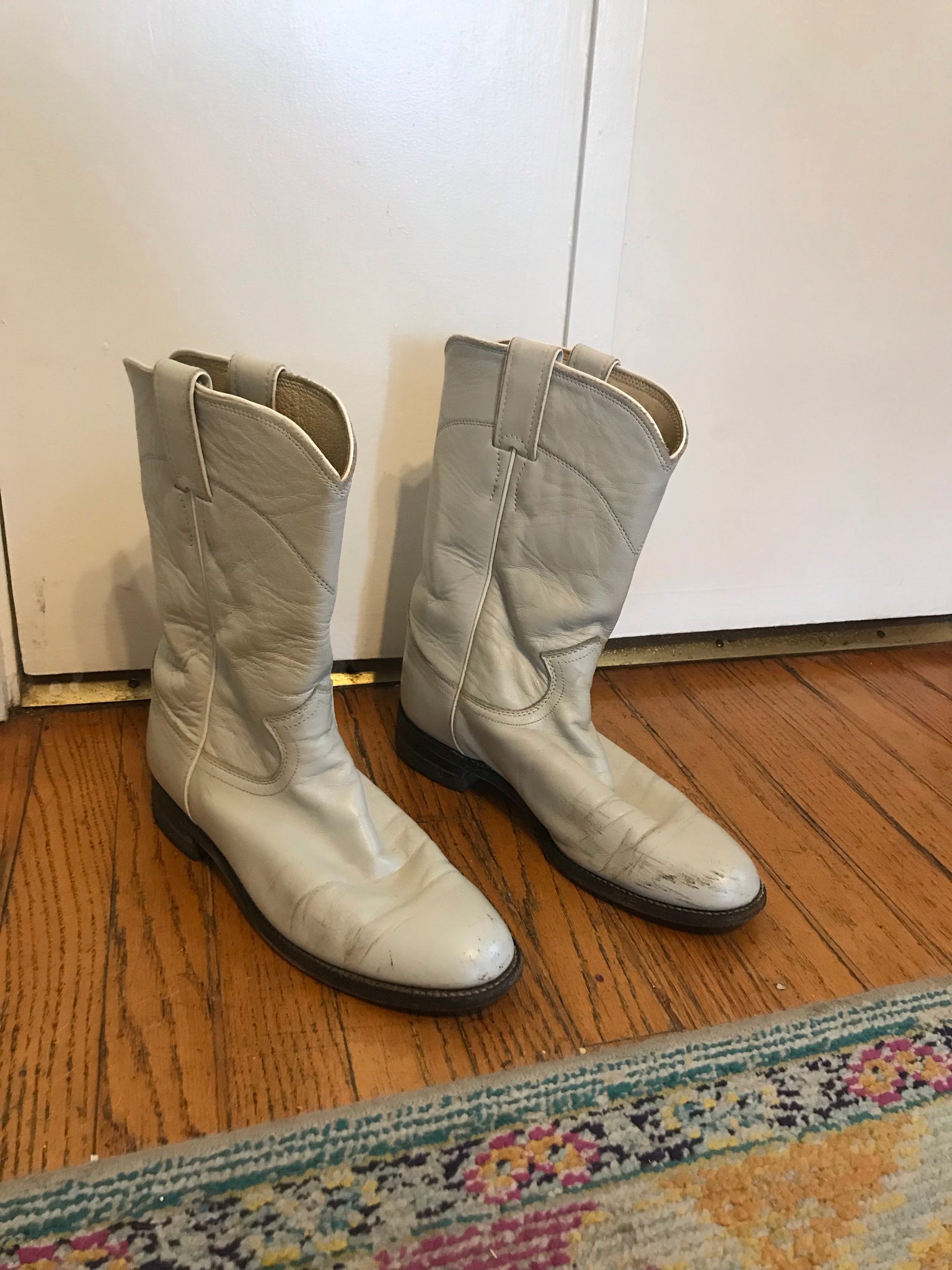 white cowboy boots