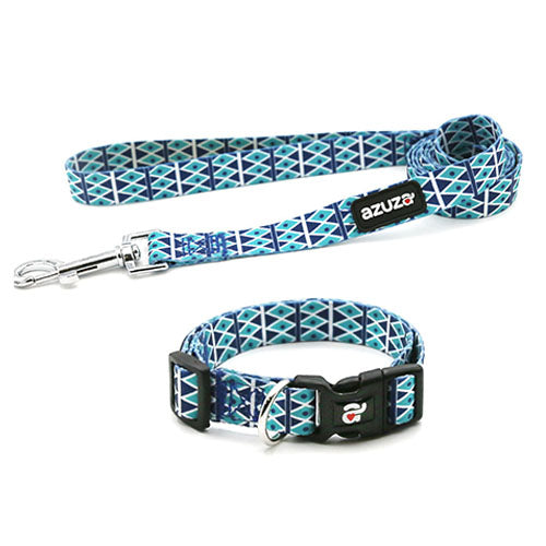 Blue Diamond Dog Collar & Leash Combo Pack