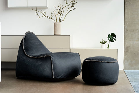 Large Leather Bean Bag Chair