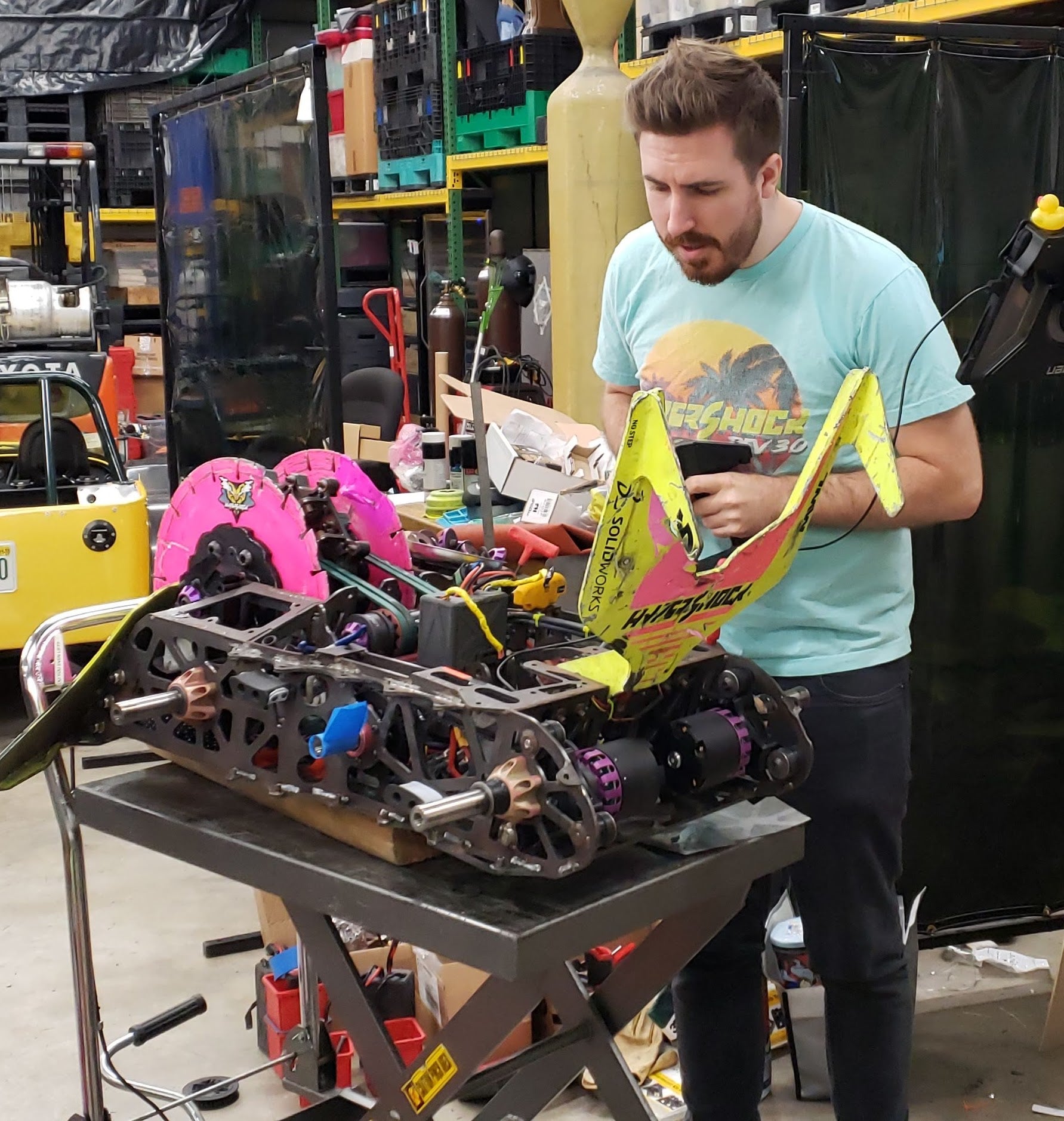 HyperShock BattleBots testing