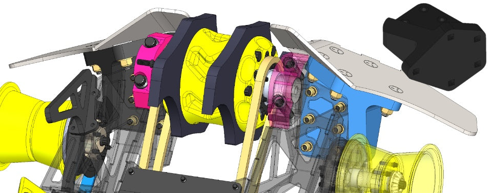 HyperShock BattleBots Season 5 front armor mount shown as-installed (highlighted)