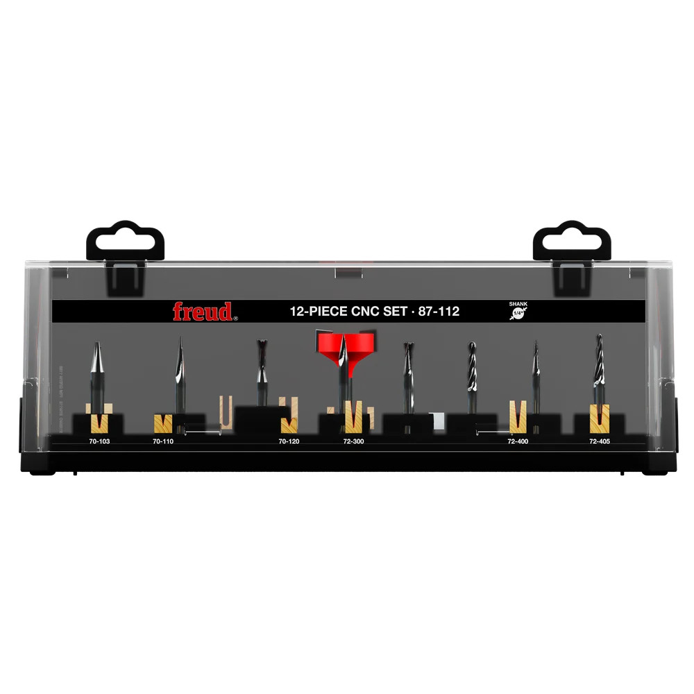 Freud 87-112 12 Piece CNC Router Bit Set