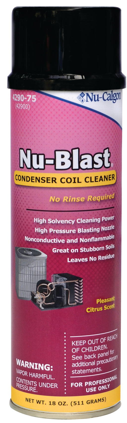 Nu-Calgon 4171-75 Evap Foam No Rinse Evaporator Coil Cleaner, 18 oz. (18  oz. 4-Pack)