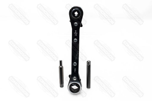 Edmondson Supply  MA-Line 5-1/2 Offset Ratchet Service Wrench with Dual  Hex Adapters, 3/16 & 5/16