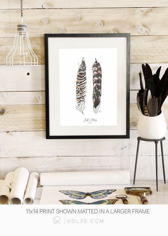 Feather Patterns Vol.2 | Scientific Textured Cotton Canvas Art Print ...