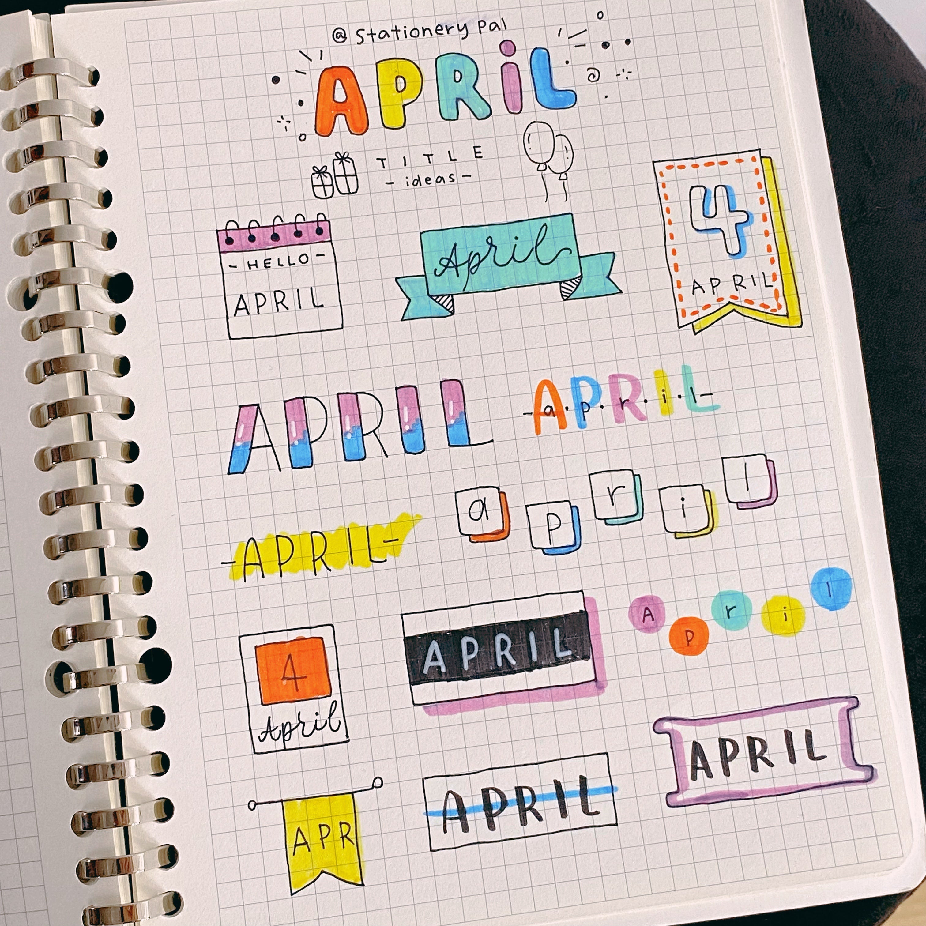 🎂April 2022 Cute Title Ideas + Banner Ideas + Dividers — Stationery Pal