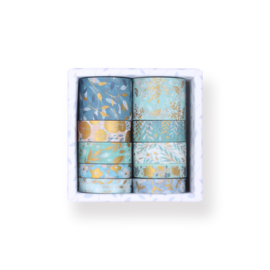 Gold Foil Japanese Retro Washi Tape - Set of 6 - Mountain and Sea —  Stationery Pal
