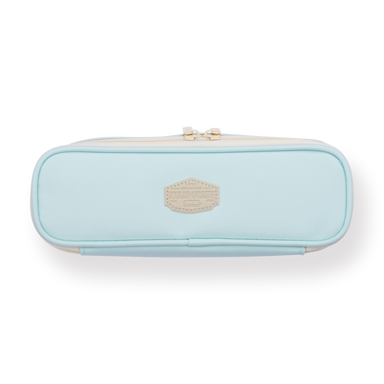 Stationery Pal Multi-functional Dual-Zippered Pencil Case - Sky Blue