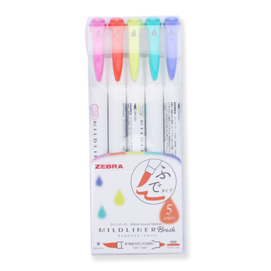 Mildliner Brush Marker Pens - Set of 5 – TACTO STUDIO