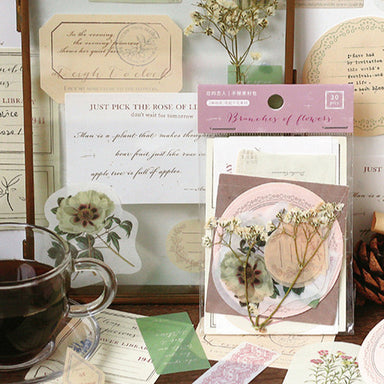 Vintage Deco Scrapbooking Paper Kit - Flower