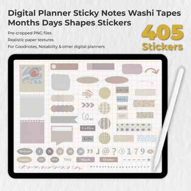 132 Colorful Bullet Journal Digital Stickers — Stationery Pal