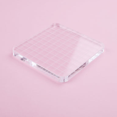 10cm Square Acrylic Tray - White