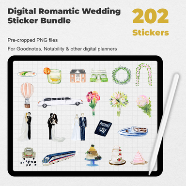 135 Digital Doodle Washi Tape Stickers