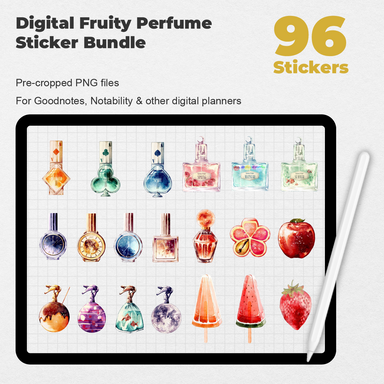 96 Digital Aesthetic Washi Tapes Sticker Bundle