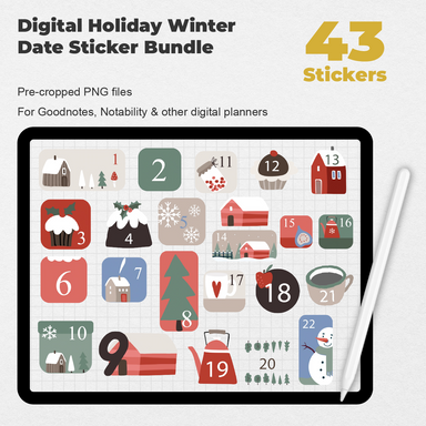 50 Digital Holiday Planner Sticker Bundle — Stationery Pal