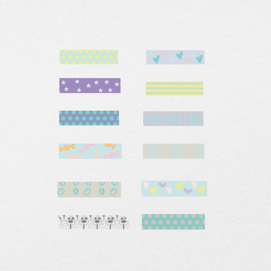 10 Digital Boho Washi Tape, Digital Boho Stickers (2412260)