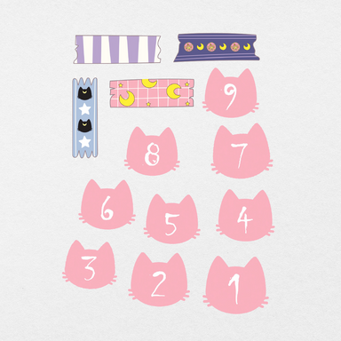 56 Digital Assorted Washi Tape Sticker Bundle — Stationery Pal