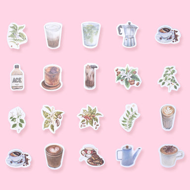 Washi Summer Drink Stickers - Set of 6