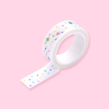 Gingham Polka Dot Decorative Masking Washi Tape - Rainbow - C — Stationery  Pal