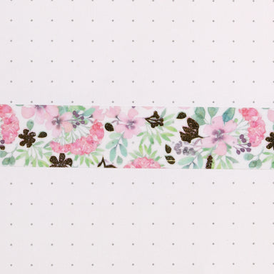 Gold Foil Washi Tape - Green Plant